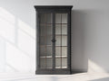 Vetrina - Legno-vetro - 105 x 42 x 200 cm - Grigio scuro - Stile classico moderno