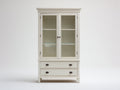 Vetrina - Legno-vetro - 100 x 42 x 180 cm - Bianco - Stile classico semplice