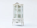 Vetrina - Legno-vetro - 95 x 45 x 190 cm - Bianco - Stile classico raffinato