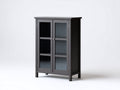 Vetrina - Legno-vetro - 90 x 38 x 160 cm - Grigio scuro - Stile moderno semplice