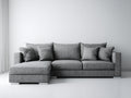 Divano angolare - Tessuto - 300 x 170 x 85 cm - Grigio - Stile moderno