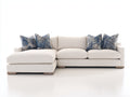 Divano angolare - Tessuto - 290 x 170 x 85 cm - Beige chiaro - Stile contemporaneo