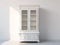 Vetrina - Legno-vetro - 120 x 45 x 200 cm - Bianco - Stile classico elegante