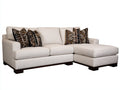 Divano angolare - Tessuto - 270 x 170 x 90 cm - Beige chiaro-Marrone scuro - Stile contemporaneo