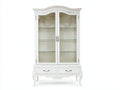 Vetrina - Legno-vetro - 112 x 45 x 190 cm - Bianco - Stile classico