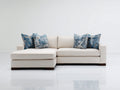 Divano angolare - Tessuto - 280 x 165 x 85 cm - Beige chiaro - Stile moderno